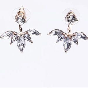 Crystal Flower Hanging Earrings